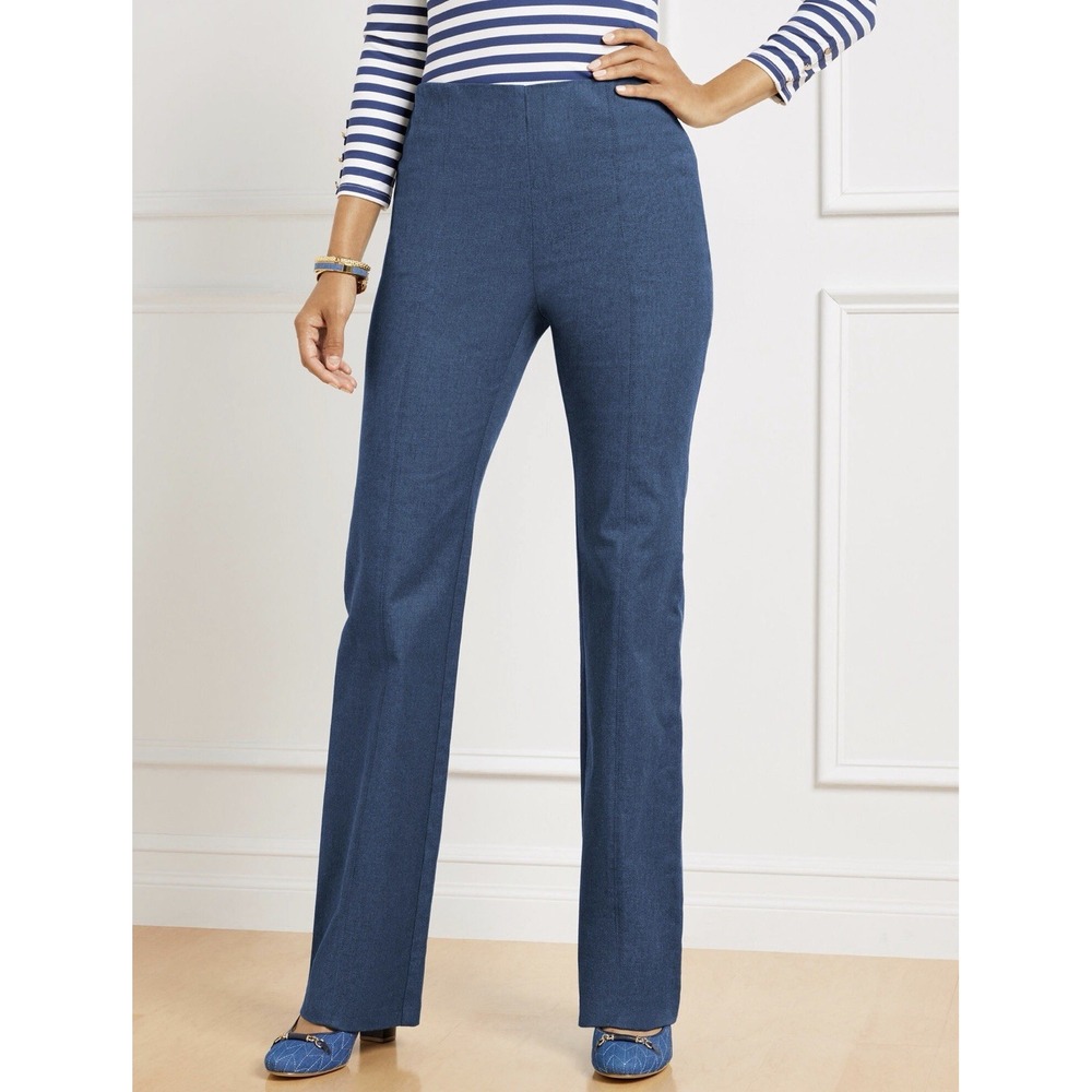 Talbots NWOT Women's Portland‎ Faux Denim Trouser Pants Sz 14 W, 30" L  Career